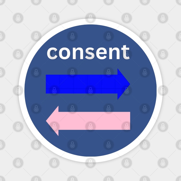 Consent blue and pink Magnet by C-ommando